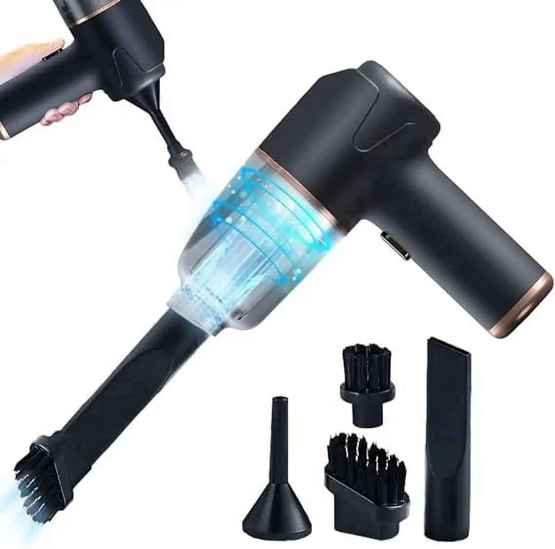 3 in 1 Cordless Vacuum Cleaner, Blow, Vacuum and Inflate All-in-one Mini Vacuum Cleaner for Home and Car, 9000PA Strong Suction