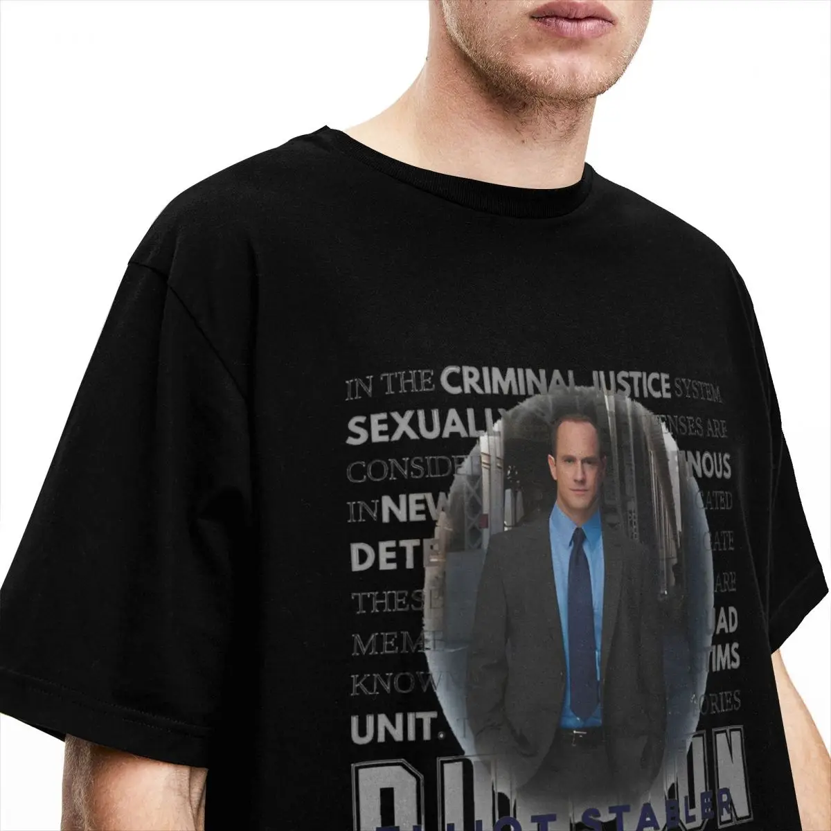 Men Women Vintage Elliot Stabler 90s T Shirt Merch Law and Order Pure Cotton Clothes Fashion Short Sleeve Round Collar Tee Shirt