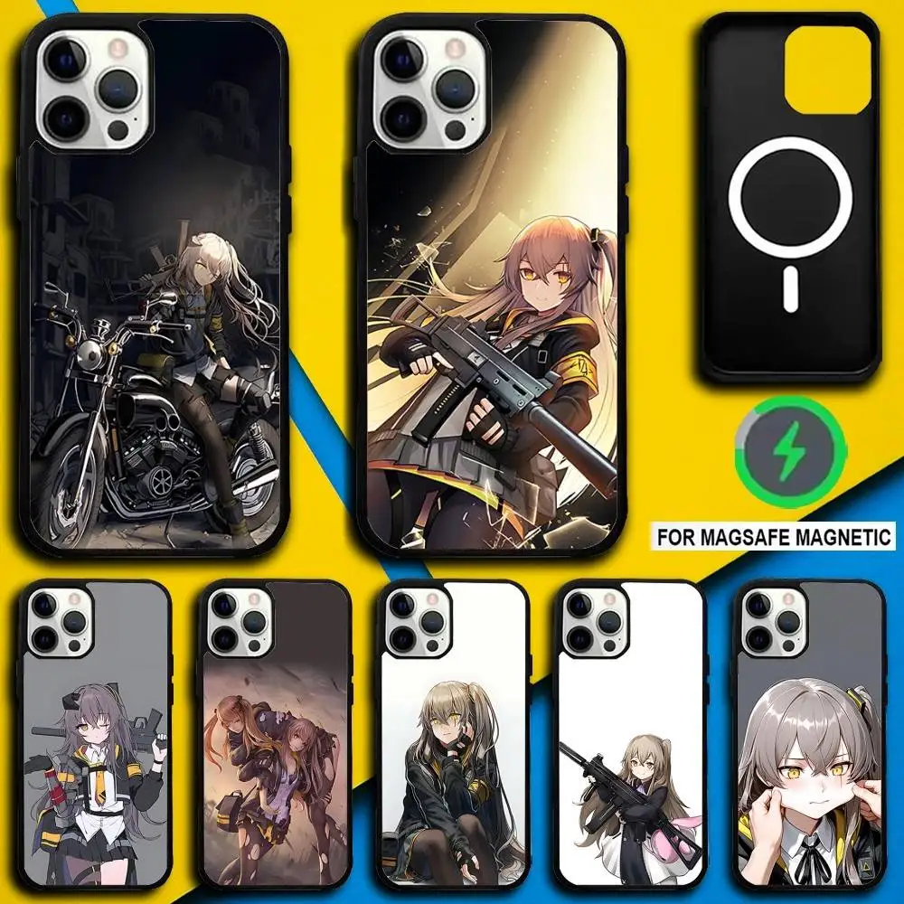 

Girls F-Frontline Ump45 Phone Case For iPhone 17,16,15,14,13,12,11,Pro,Max,Plus,Mini,SE4,E Magnetic Magsafe Wireless Charging