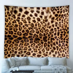 African Leopard Print Hippie Big Tapestry Wild Animal Retro Theme Background Wall Hanging Living Room Bedroom Blanket Home Decor