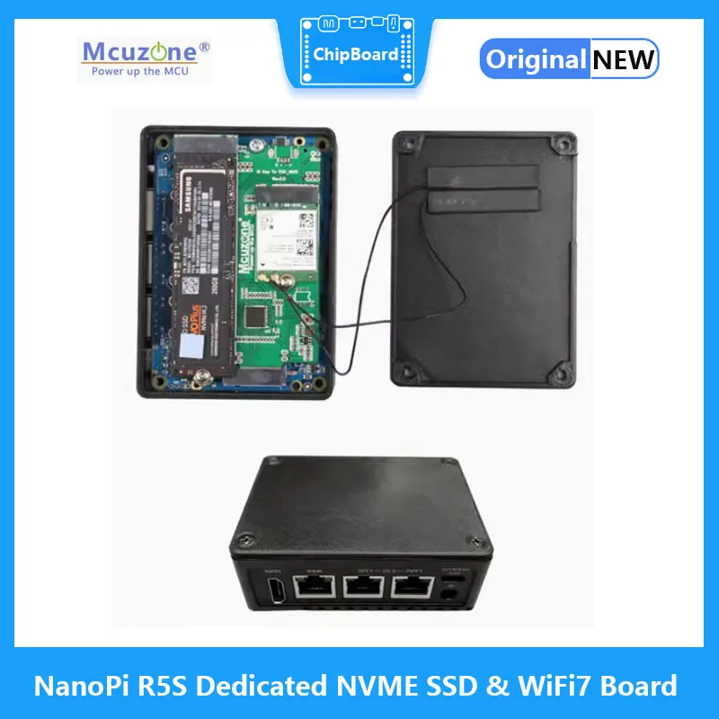 Imagem -03 - Nanopi R5s Dedicado Nvme Ssd e Wifi7 Board Mt7921k M.2 Debian Ax200 Rtl8822ce