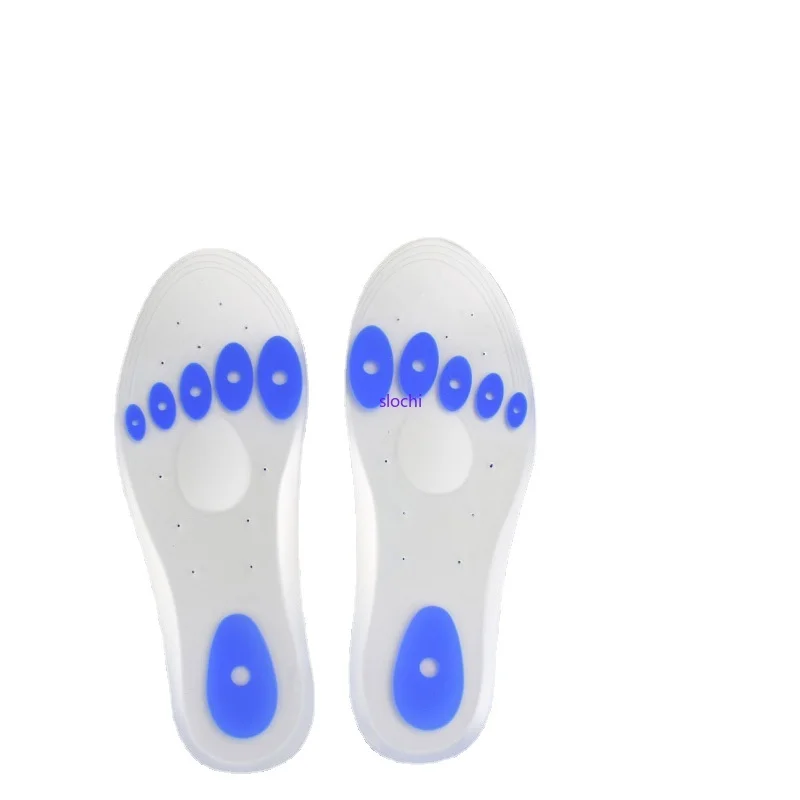 Silicone Insole Shock Absorption Soft Breathable Full Palm Correction Thickened Insole Fasciitis Sole Pain Relief and Relaxation