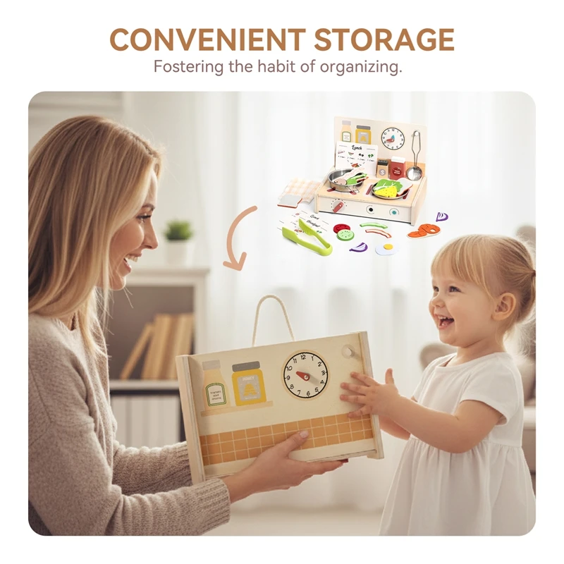 Multifunctional Fun Kids' Play Kitchen Table Pretend Play Kitchen Toy Perfect for Holiday Parties Parent-Child Games Gift