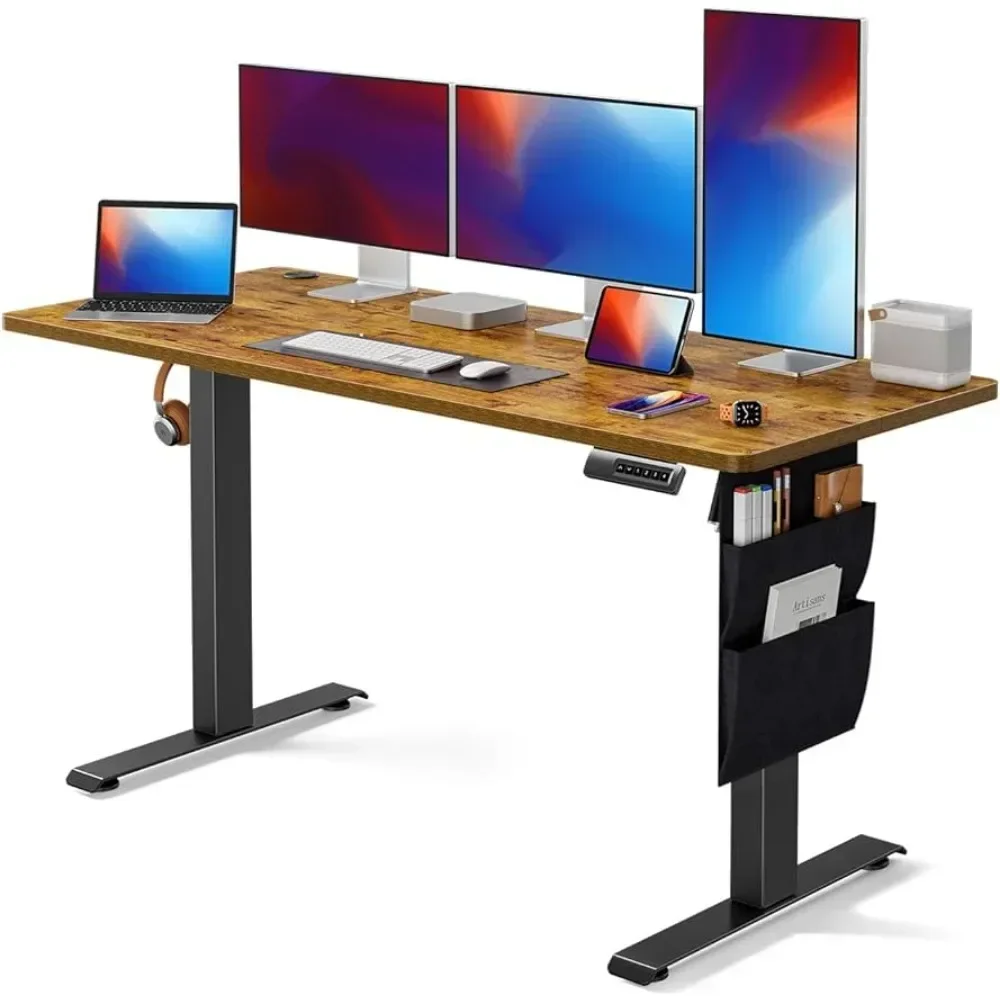 

# Standing Desk Adjustable Height,‎55x24 Inch Electric Standing Desk, Stand Up Desk With Starage Bag,Headphone Hook For Compute