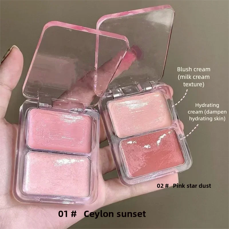 Água luz blush creme leite chá cor de longa duração à prova dwaterproof água hidratante bochecha matiz rosto contorno maquiagem