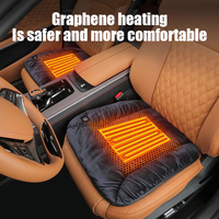 1pc Graphene Car Heating Cushion, Winter Plush Seat Pad - 12V Universal Vehicle-Mounted Warm USB Electric Single Pad
