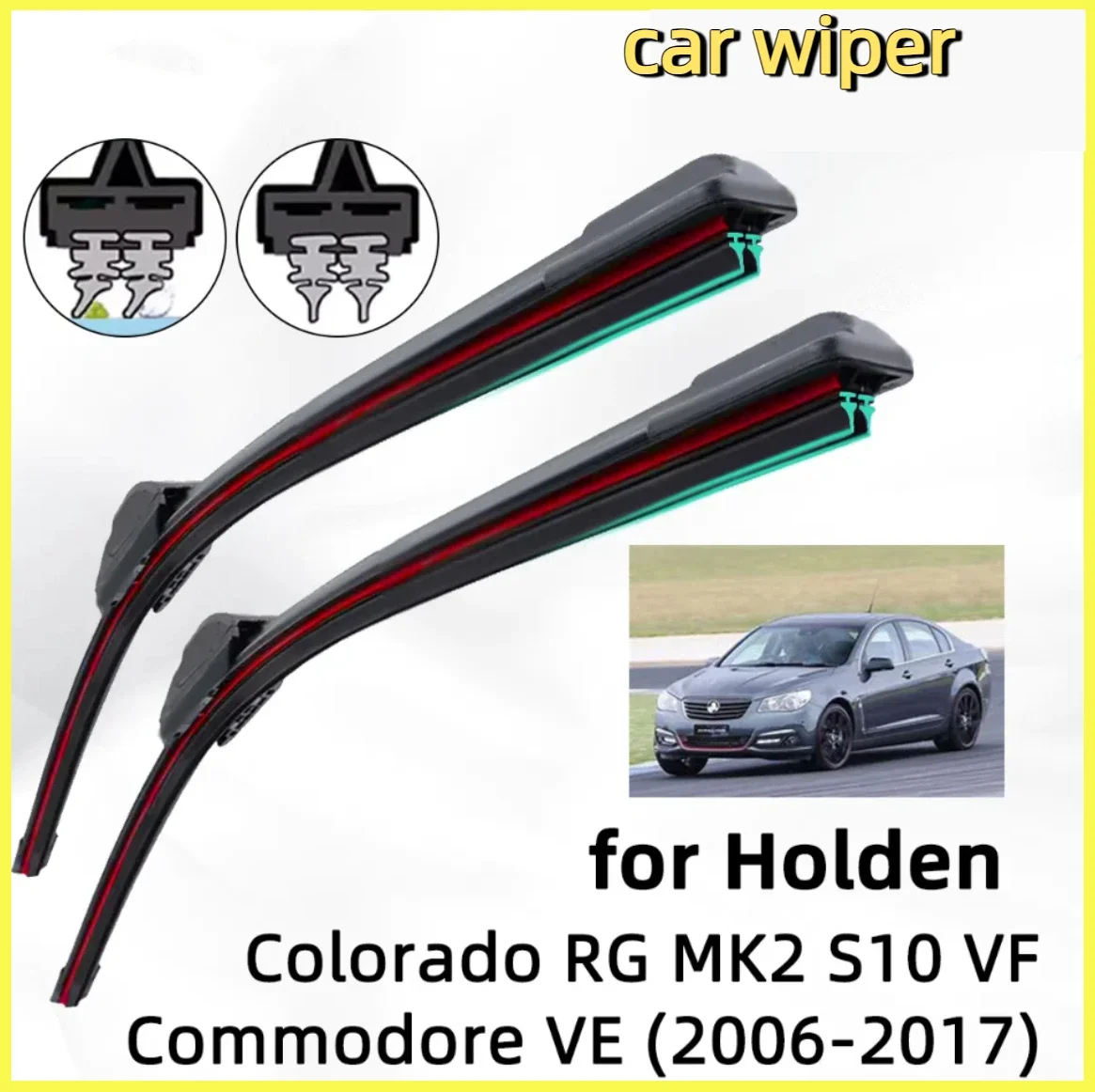 

Double Rubber Car Wiper for Holden Colorado RG MK2 S-10 Commodore VE VF Front Wiper Blades Brushes Cutter Accessories Windscreen