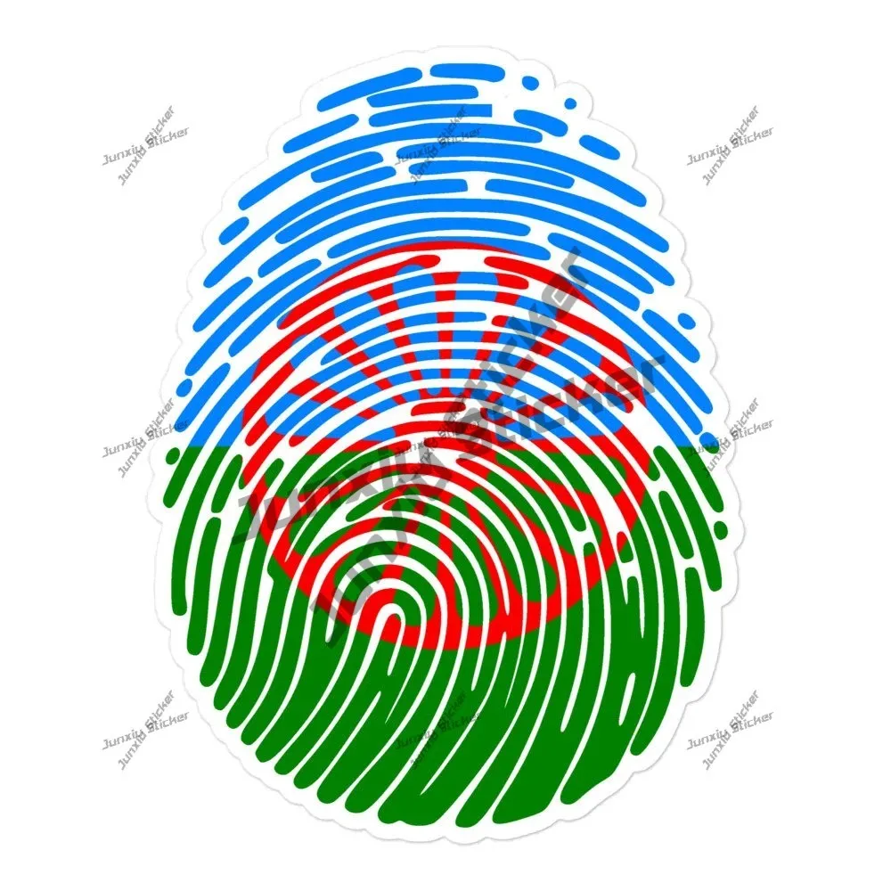 

Наклейка с отпечатком пальца Romani Heritage, символ идентичности и аниме, устойчивая к выцветанию, виниловая, легко снимаемая, для декора ноутбука и внешней отделки