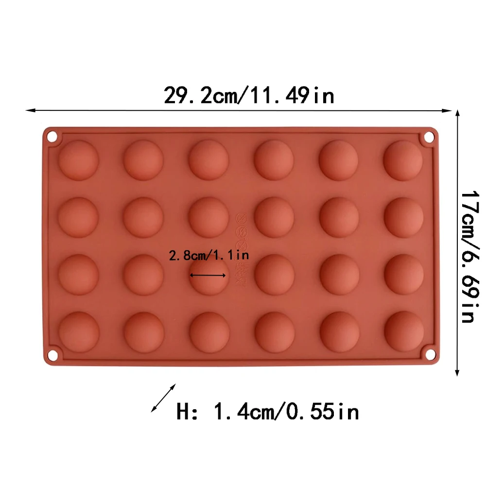 1/3pcs  Mini Hemisphere Silicone Baking Mold Half Ball Mold Hot Chocolate Bomb Cocoa Dome Mousse Ice Cream Tool