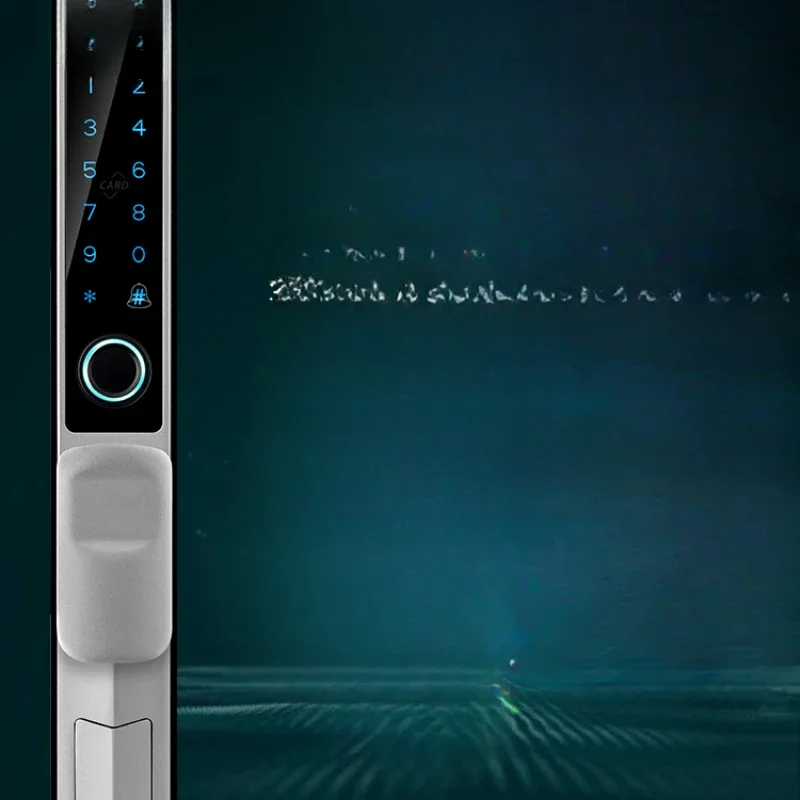 door sliding door fingerprint lock single and double  opening password swipe card smart