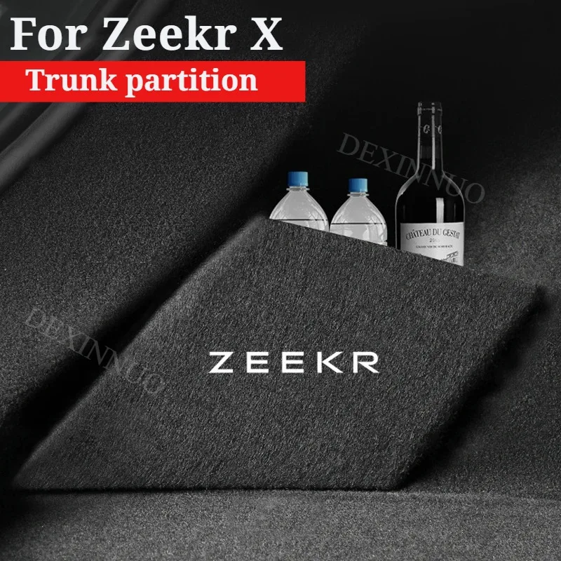 For Zeekr X 2023 2024 2025 Rear Spare Compartment Partition Rear Trunk Storage Box Extreme Interior Modification Accessories