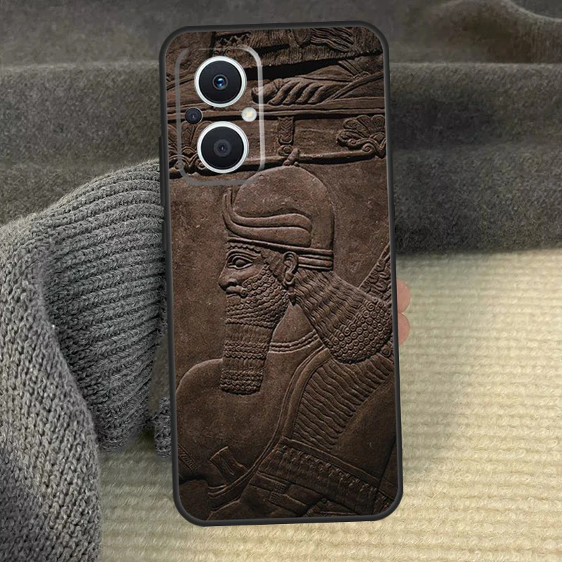 Assyrian Lamassu Winged Bull Phone Case For OPPO Reno 13F 13 12 12F 11 8T 7 8 10 Pro OPPO Find X8 Pro X6 X3 X5 Lite Cover