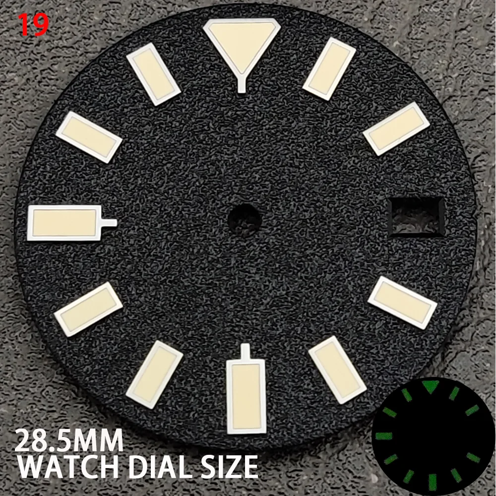 

Rock Pattern 28.5MM Dial For Men's Watch Modification Accessories Suitable For NH35 Movement Luminous Face Sports Waterproof