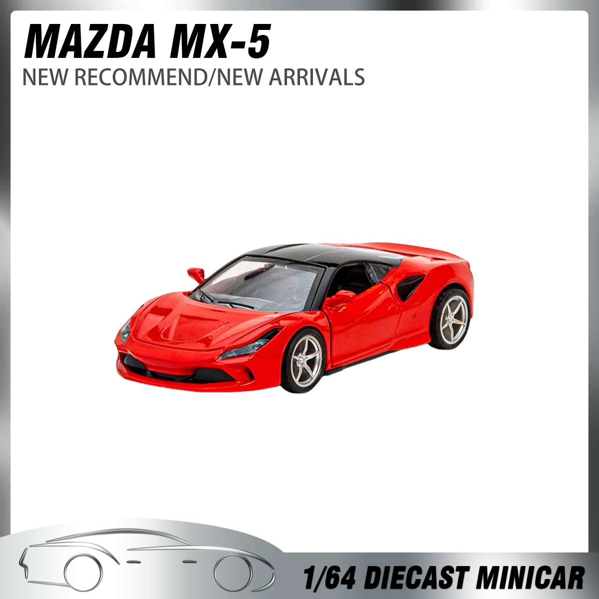 Jouet de voiture de sport pour enfants, Simulation de voiture en alliage, modèle de porte rétractable, ornement de gâteau, 1:36