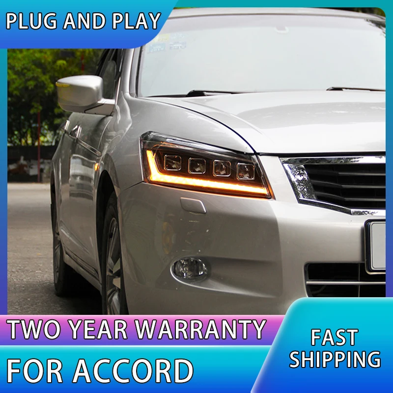 

Car Styling LED Headlights for Honda Accord 8th 2008-2013 With The Start Up Animation Demon Eyes Front Lamp Assembly