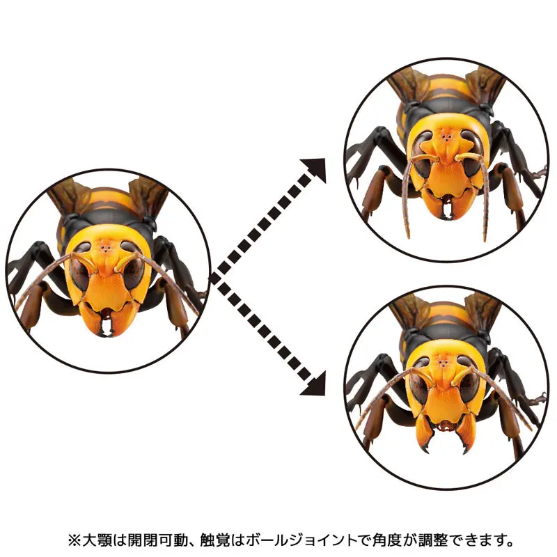 W magazynie oryginalny oryginalny KAIYODO REVOGEO Asian Giant Hornet ruchomy organizm Honeybee Model animacja charakter figurka