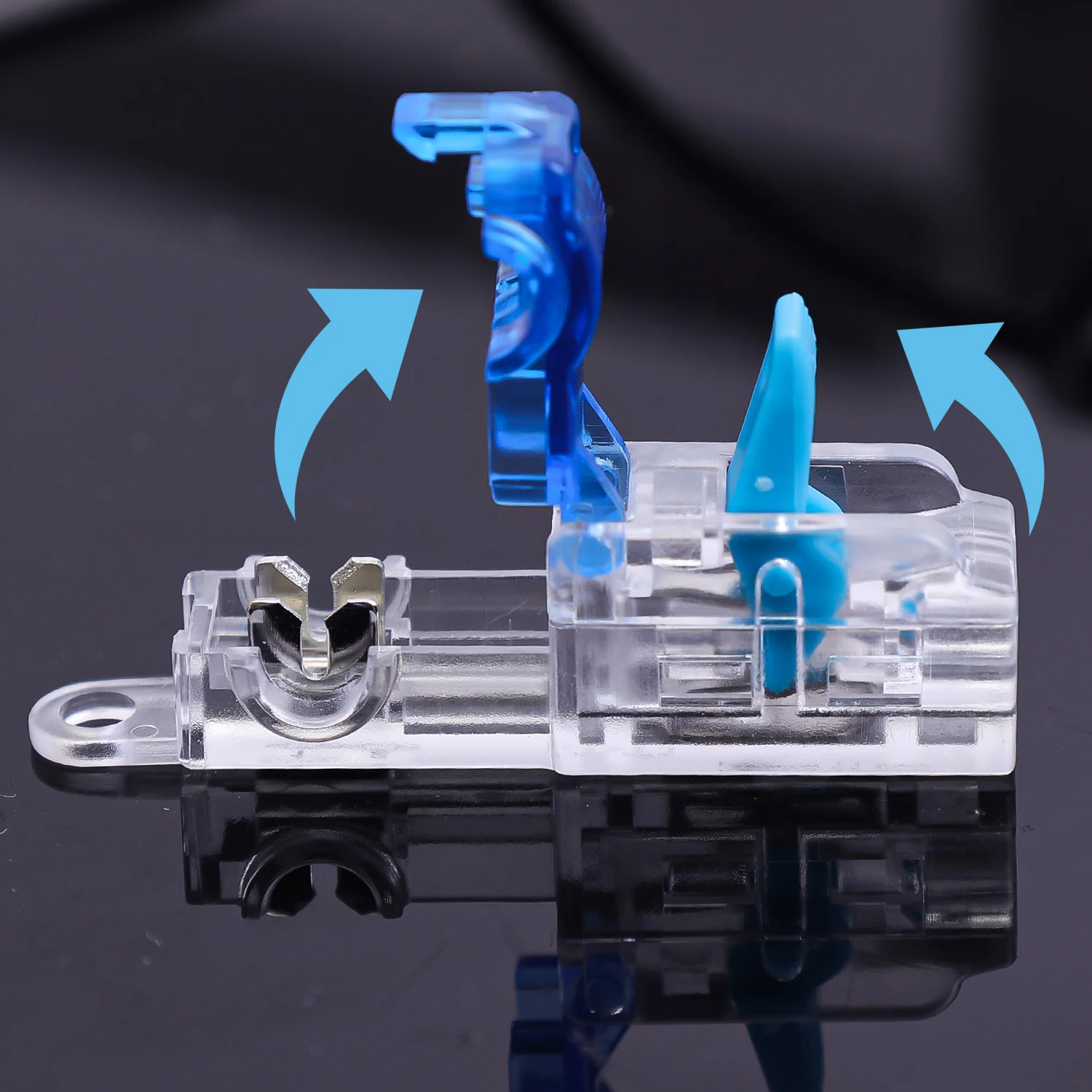 25A T-نوع تجريد موصل الأسلاك مع ثقب تثبيت فرع سريع لصق صندوق وصلات رافعة موصلات أسلاك الكابلات الكهربائية