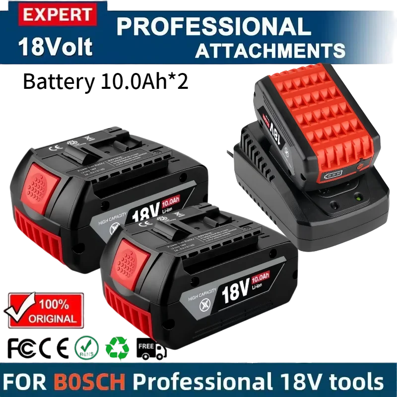 

18V 10.0Ah Battery Original for Bosch 18V Professional power tools✅GBA GBH GSR GSB BAT618 BAT609 BAT620 Replacement Battery
