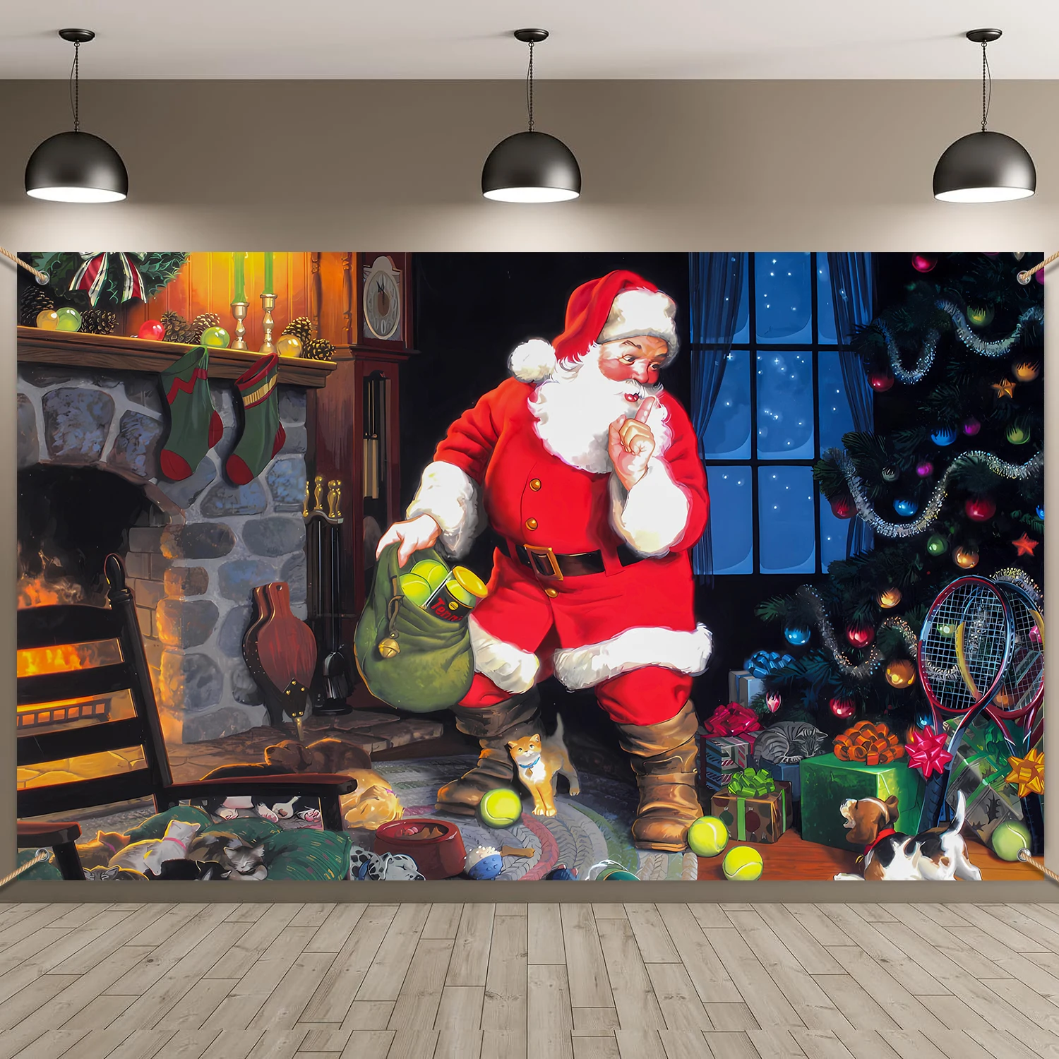 Christmas Backdrops for Photography Gifts Party Decor Merry Christmas Photo Banner Merry Christmas Party Decoration Santa Claus