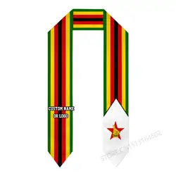 Custom Name Or Logo Zimbabwe Flag Graduation Stole Sash International Study Abroad Class of 2023 Shawl