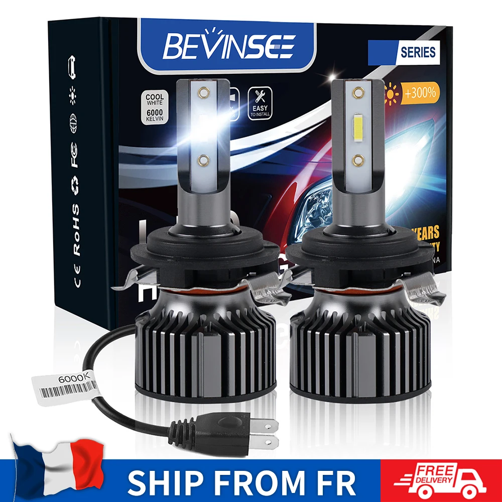 

Bevinsee H7 LED Headlight For VW Jetta Magotan Bora Mercedes Benz C/E/ML/CLK/GLA/GLS Class For Audi BMW Ford Car Light Bulb