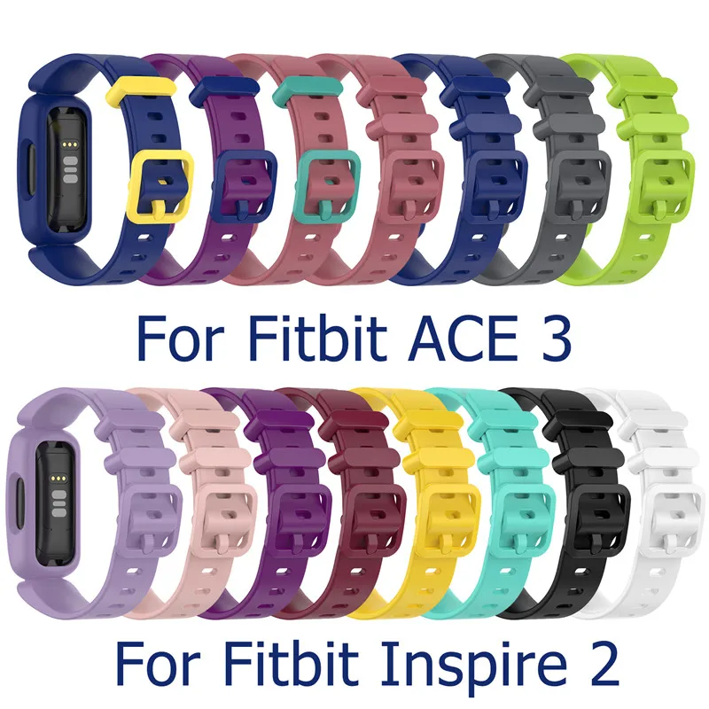 

Silicone Strap for Fitbit ACE 2 3 Kids Smart Watch Band Wristband Replacement Sports Bracelet for Fitbit Inspire 1 2 HR Correa