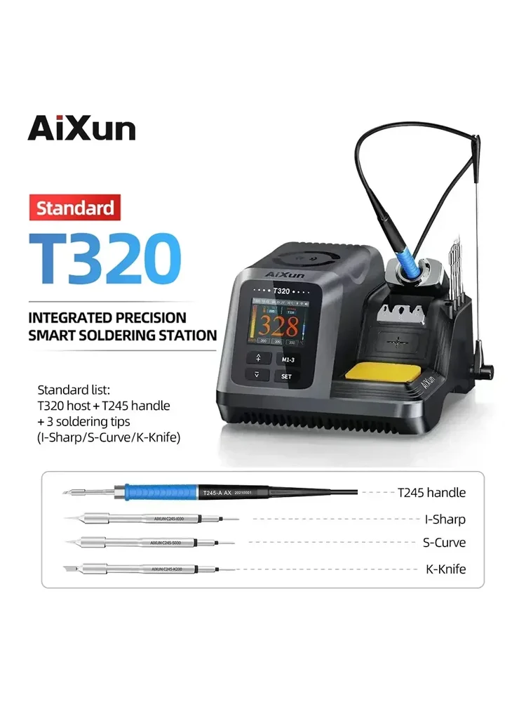 AiXun T320 Intelligente Präzisions-Lötstation Schnelle Erwärmung T245/210 Multi-Spitzen für Mobile PCB IC-Chip Löt- und Reparaturstation