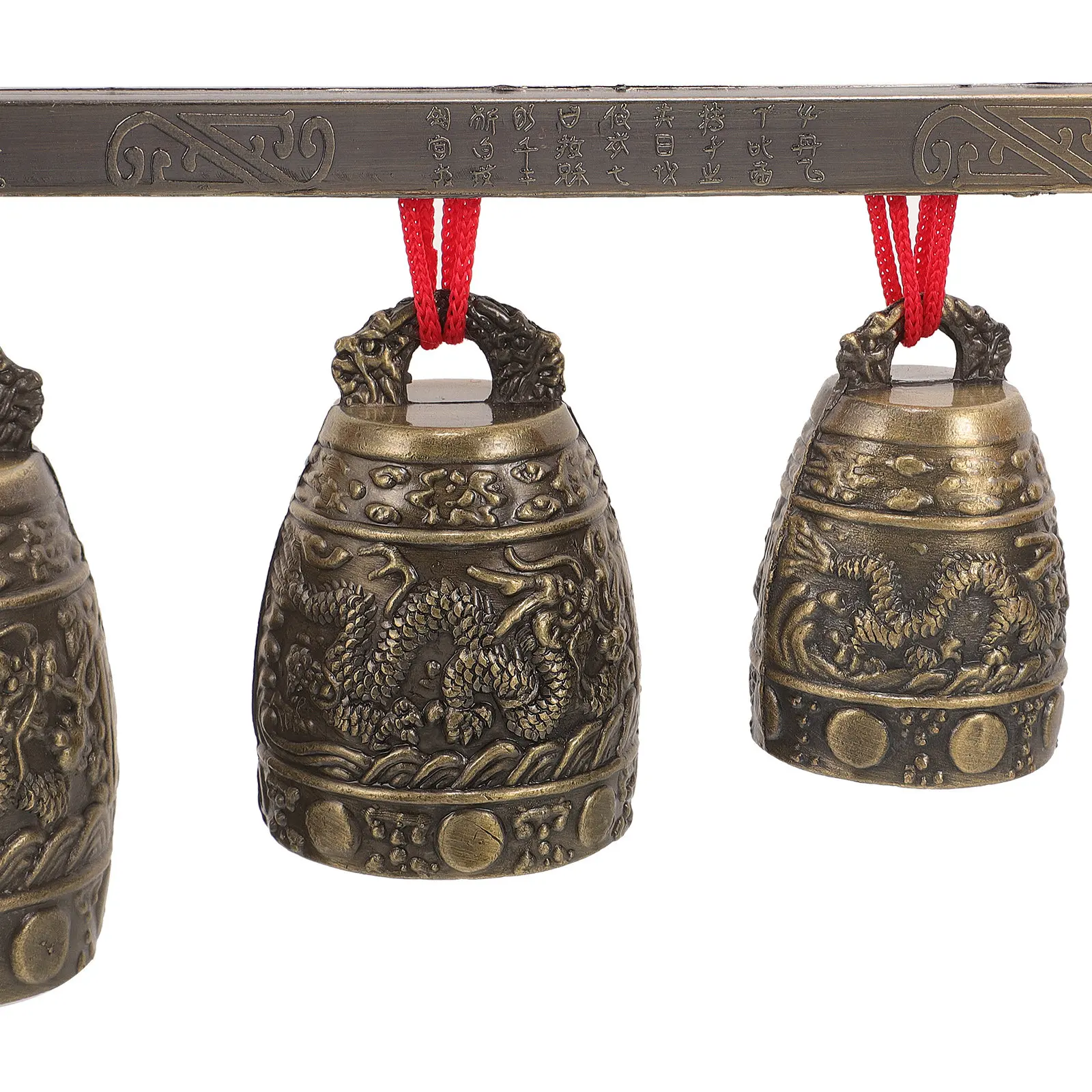 Chinese Bell Instrument Traditional Single Layered Chime with Exquisite Patterns Melodious Sound for Meditation Study