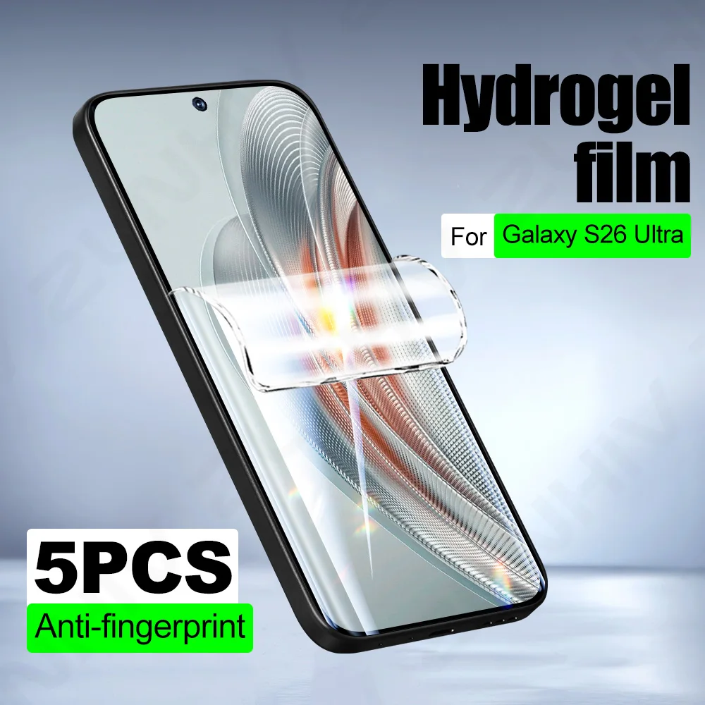 

5Pcs hydrogel film For Samsung S26 Ultra soft full cover S25 plus phone screen protector S24 plus protective film S21 S20 S10E