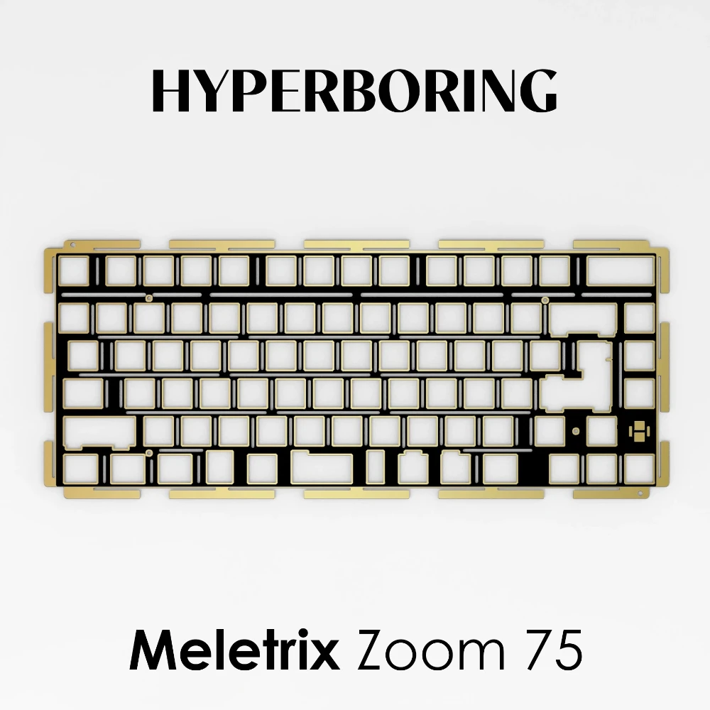 Meletrix Zoom Aluminum-Copper Positioning Plate 75 Custom Mechanical Keyboard Accessories PC POM FR4 High-quality Plate