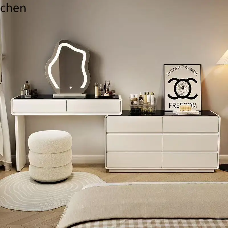 LXC Dressing Table and Chest of Drawers Integrated Bedroom Bedside Cabinet Ultra Narrow Makeup Table
