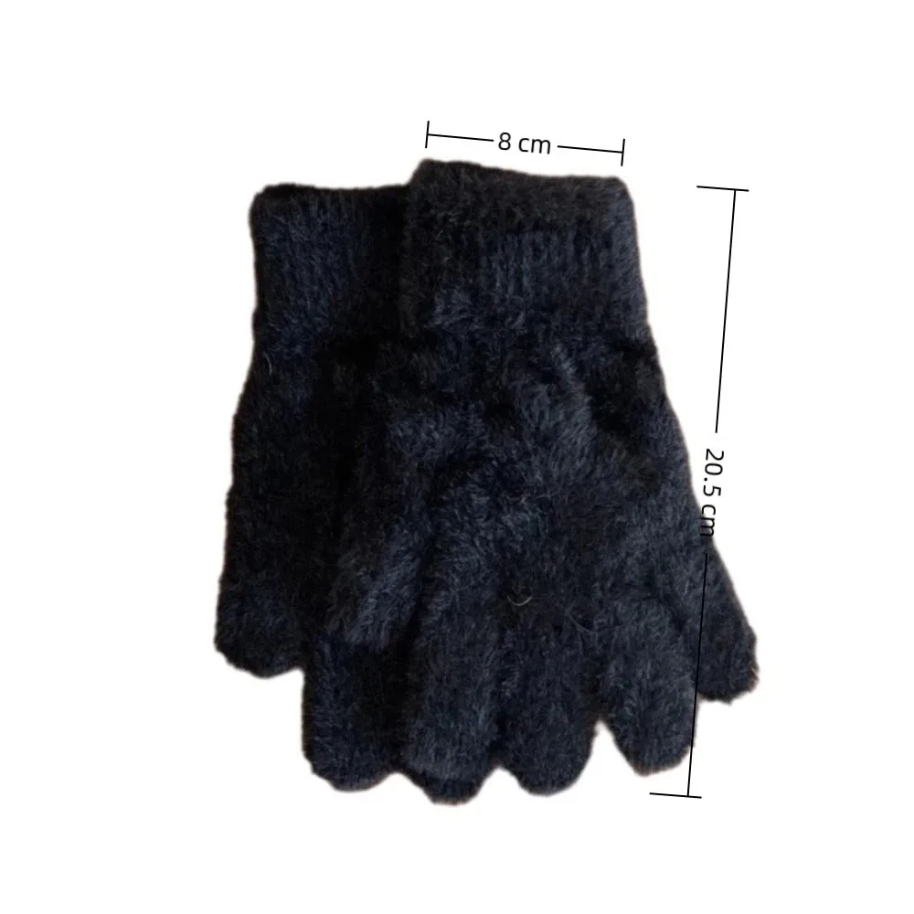 جديد سميكة الصوف خمسة أصابع قفازات يندبروف الدفء لمس قفازات الباردة والدليل على الشتاء قفازات الطلاب #6