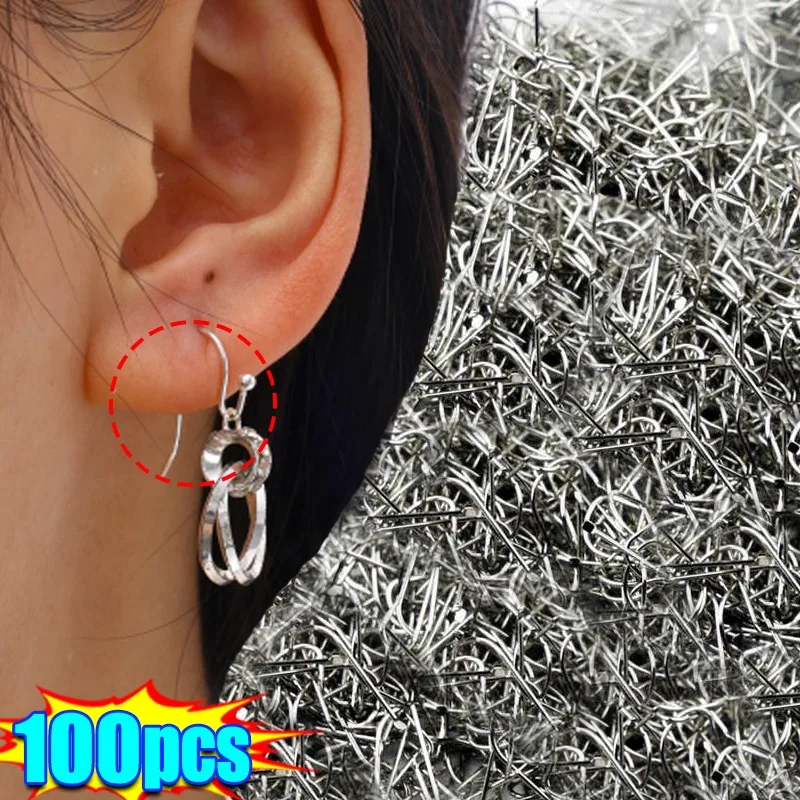 

100pcs 2025 New DIY Beaded S Earhook Accessories Handmade Earrings and Earrings Material Can Be Beaded