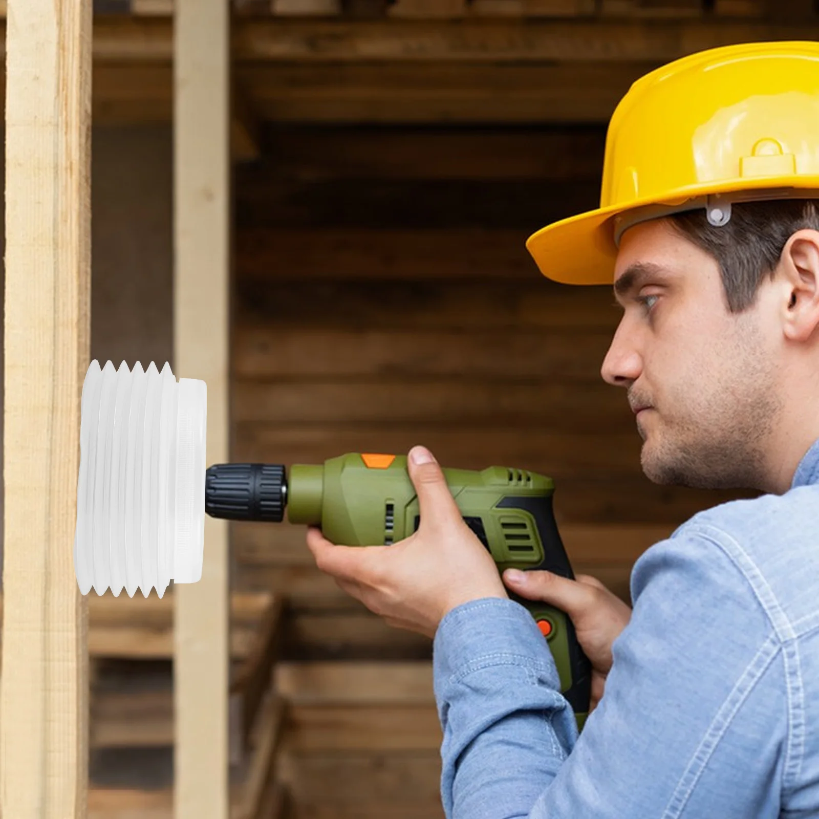 Drill Dust Collector Hole Saw Transparent 125mm Dust Bowl Design for Clean Ceiling Board Recessed Light Work Area