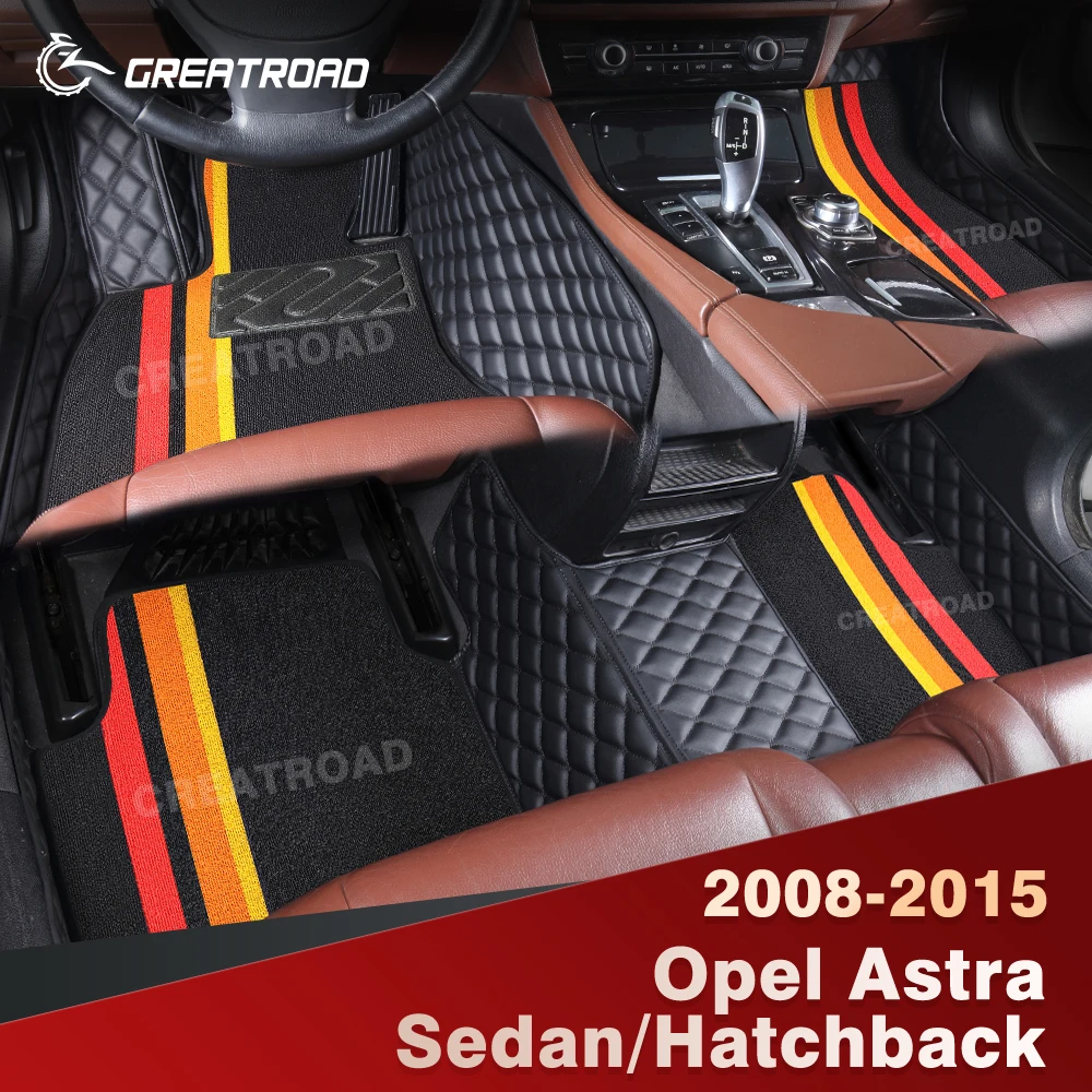 

For Opel Astra Sedan/Hatchback 2008-2015 Double Layer Car Floor Mats Custom Auto Carpet Cover Interior Accessories
