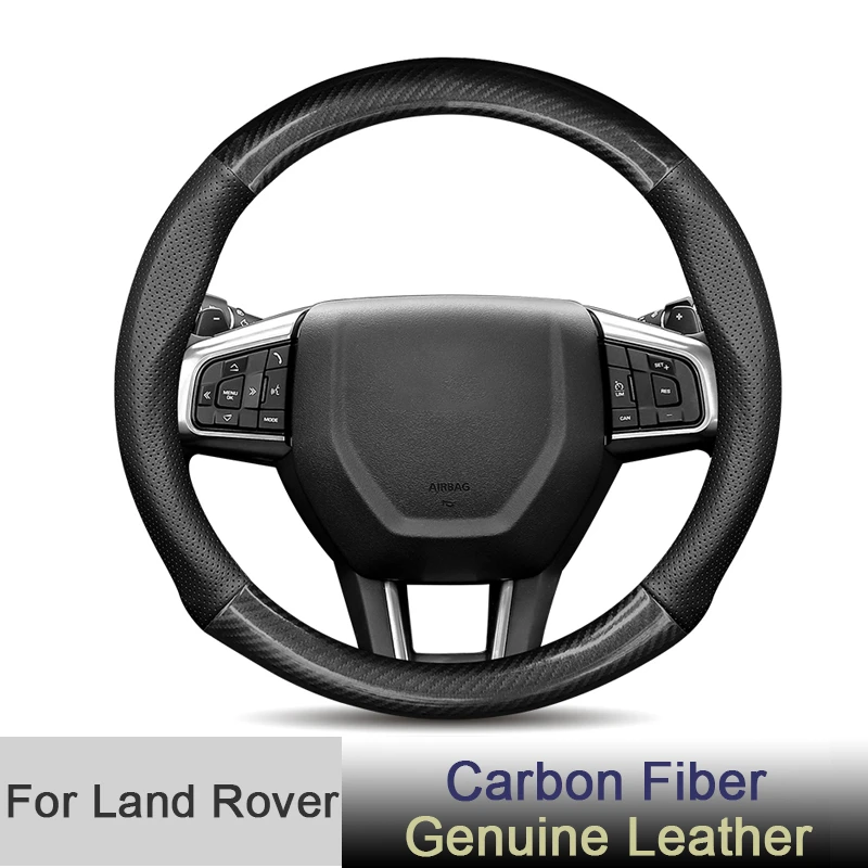 

Dedicated for Land Rover Steering Wheel Cover Defender Freelander 2 Range Rover Evoque Discovery 2 Carbon Fiber Auto Accessories