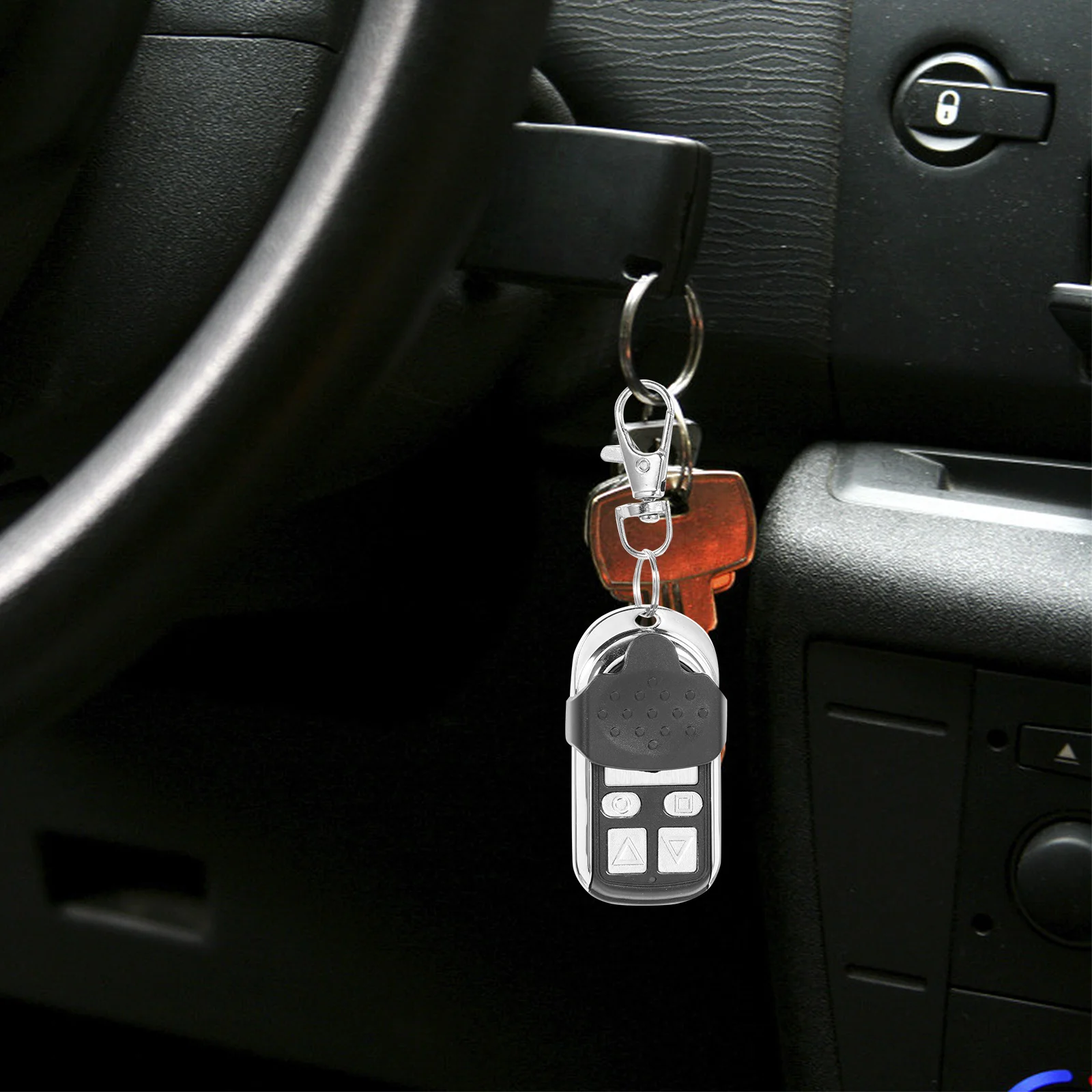 

Garage Door Opener 4-Button Keyless Remote Control Durable ABS Iron Fine Craftsmanship Operation Stable Signal