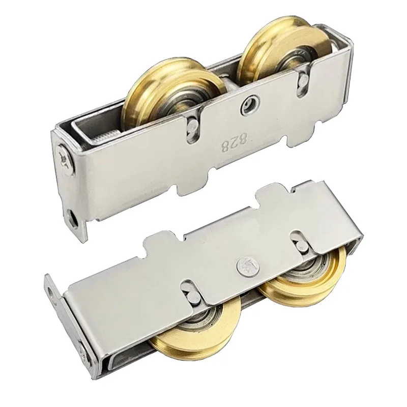 

Раздвижная дверь типа 828, пластиковый стальной шкив, окна из алюминиевого сплава, латунное колесо, фурнитура для дома с приглушенными роликами