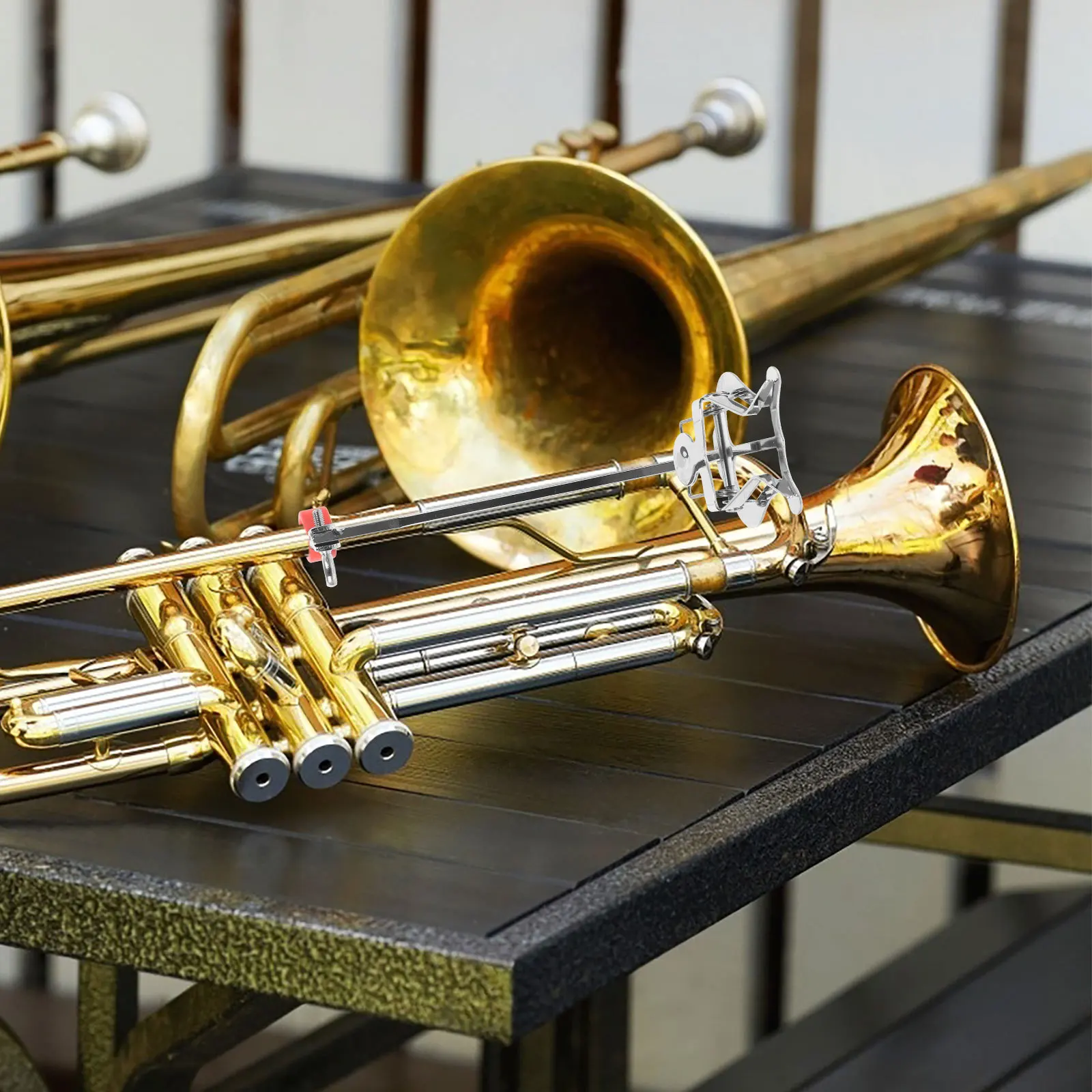 

Round Horn Music Clip Metal Sheet Holder For Trumpet Clarinet Portable Flip Folder Instrument Accessories