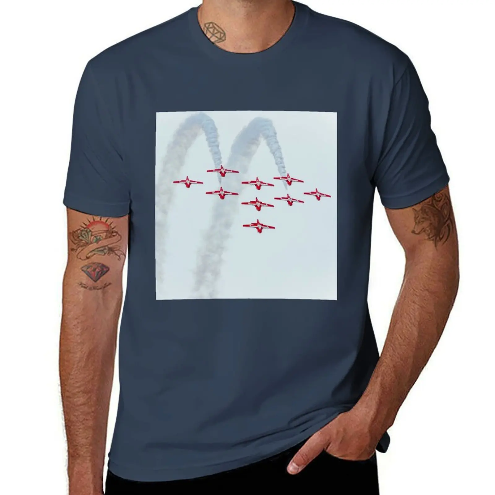 Canadian Snowbirds is an amazing team. T-Shirt men t shirt cotton 100% t shirts for man pack white T-Shirt