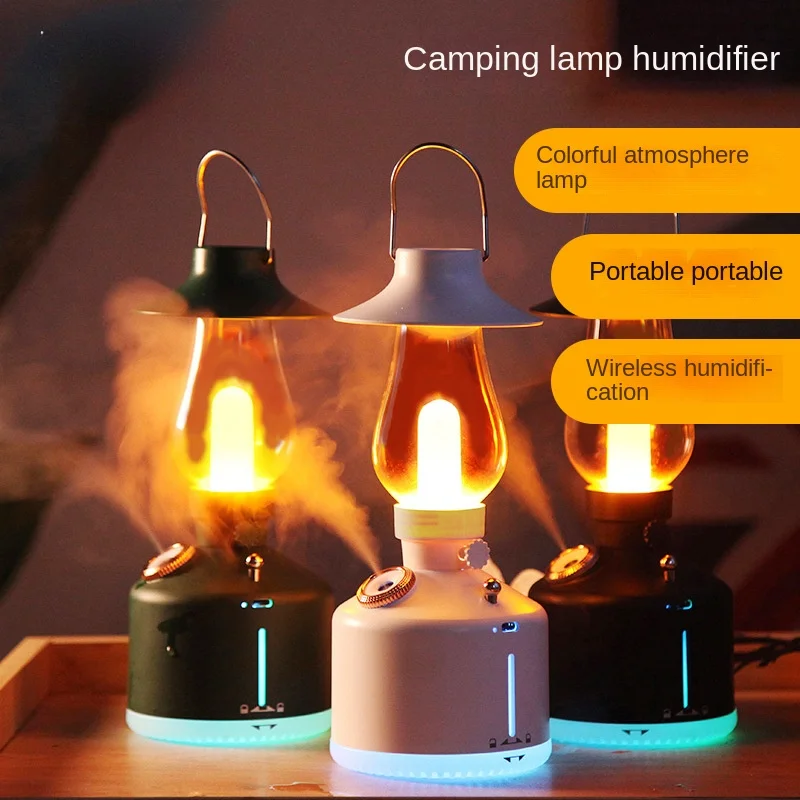 Creative retro Time Light Humidifier Desktop Aroma USB wireless home nightlight spray kerosene lamp