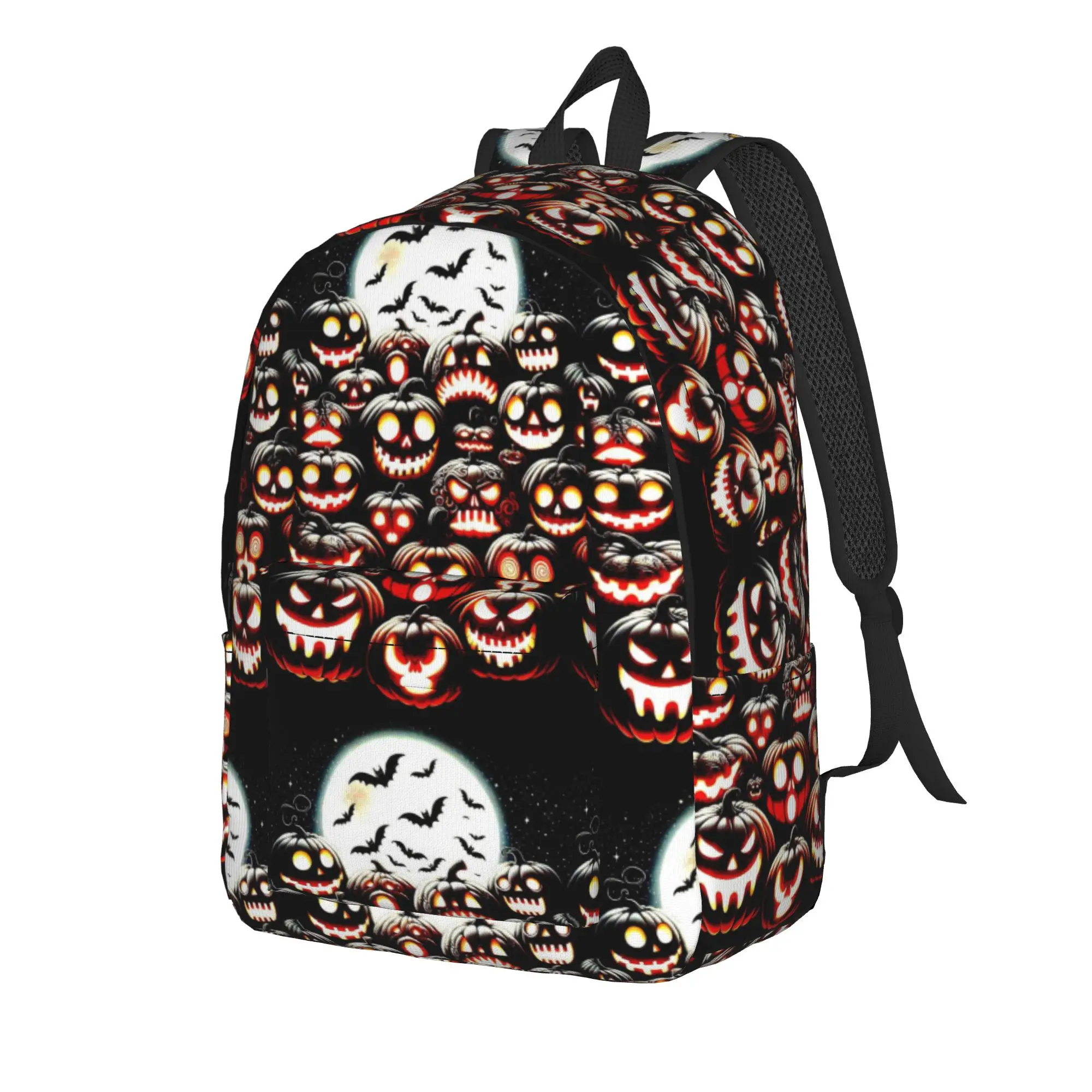 Halloween Multi face Demon Backpack Female Lightweight Backpacks Polyester Pretty High School Bags Travel Designer Rucksack