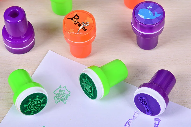 10 Stück sortierte Stempel für Selbstfärbestempel, Spielzeugstempel, Smiley-Gesichts-Siegel, Scrapbooking, DIY-Malerei, Fotoalbum-Dekoration – Detail 10