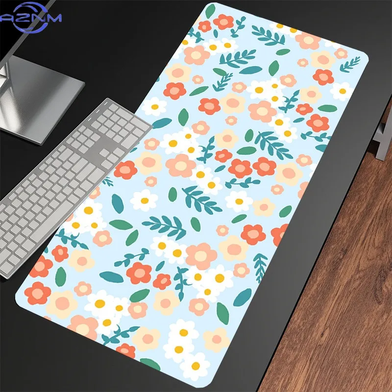 INS Big Gaming Mousepad XXL Little fresh Floral Mouse Mat Large Keyboard Mat Desk Pad For Computer Laptop