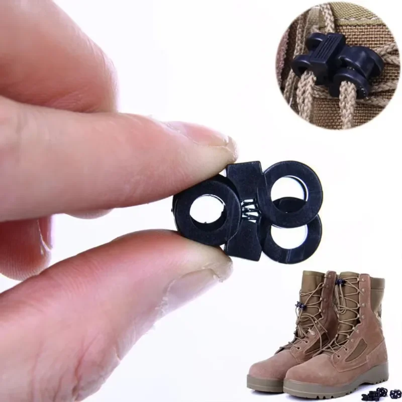 Outdoor Umbrella Rope Adjustable Shoelace Anti Slip Shoelace Buckles Convenient Cross Type Large Aperture Shoelace Buckle