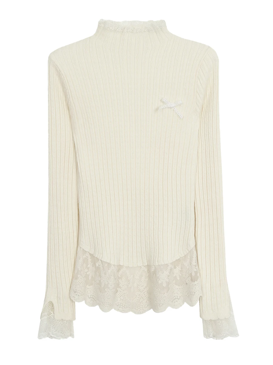 Женский трикотаж High Ne, осень 2023, новый дизайн Lazy Faion, верхний свитер, удобный крой, длинный цвет све