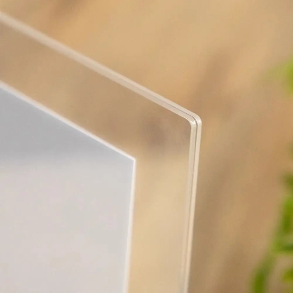 Office Decor Acrylic Photo Frame Transparent U Shape Wood Pictures Frame Walnut/Beech Creative Shooting Photo Props U Shape