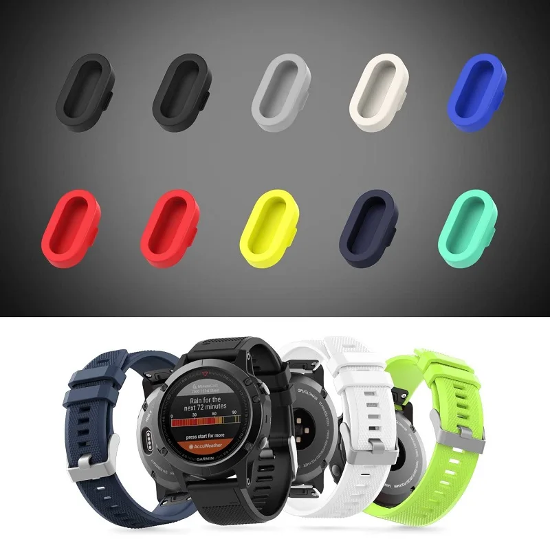10 pçs porta carregador poeira plug para garmin epix pro fenix 8 7s 7x 5S 5x 6s 6x pro venu 3 sq2 vivoactive 5/4/4s venu 2 plus capa
