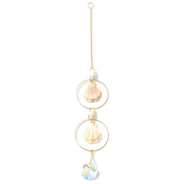 Crystal Shells Sun Catcher Rainbow Prism Garden Crystal Light Catcher Window Balcony Outdoor Hanging Crystal Decoration