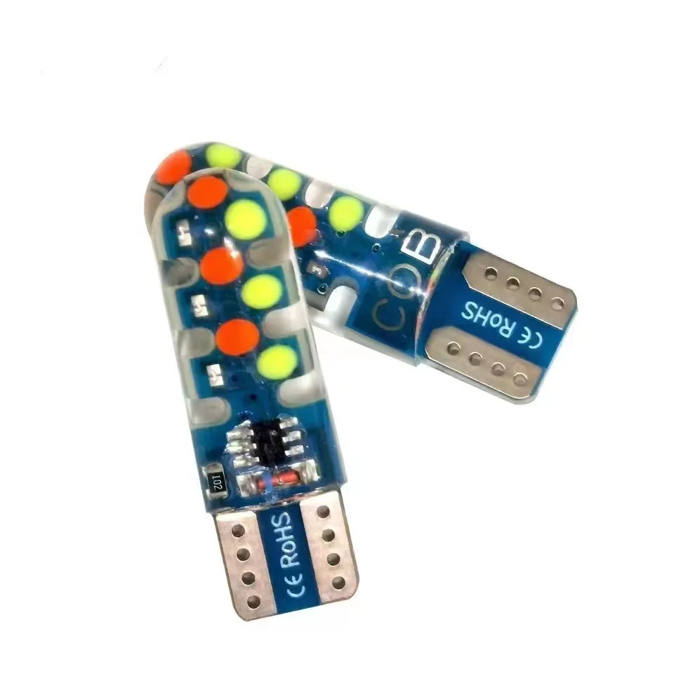 

100pcs High Power T10 Rgb 18smd Led Bulb With Remote Controller 168 192 W5w 12v Lamp Interior Width Clearance Light